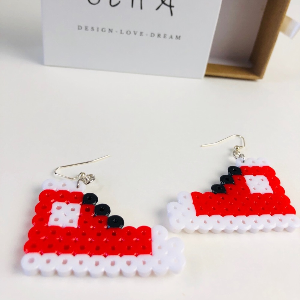 Super cute handmade converse shoes earrings